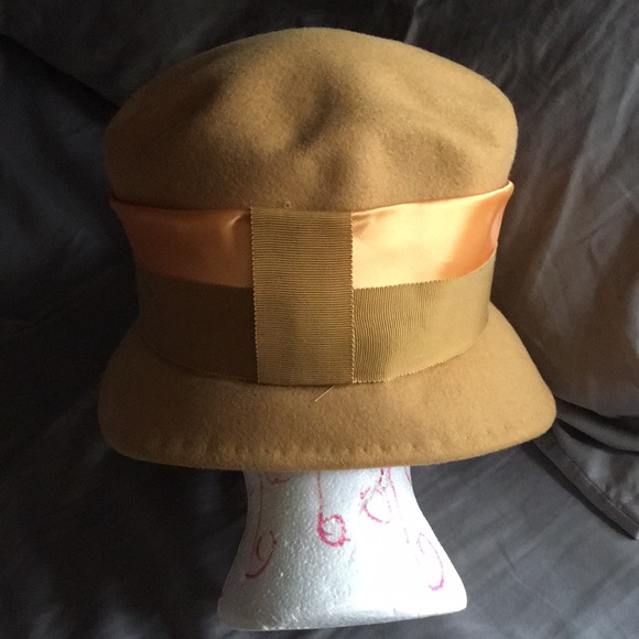 Mustard gold vintage hat - Picture 5 of 6